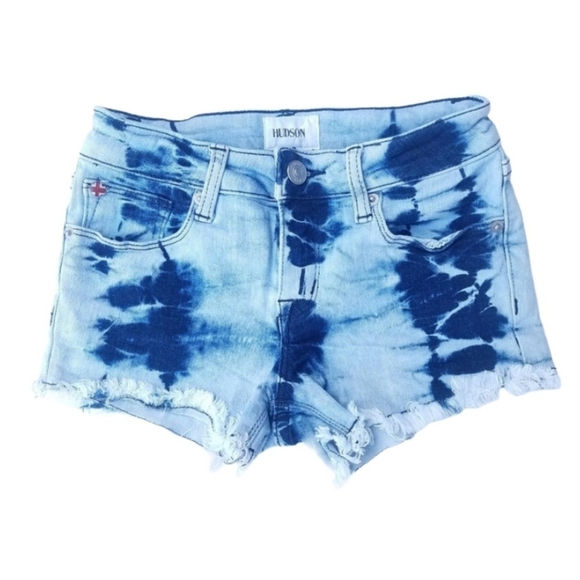 HUDSON Tie dye cut off jean shorts girl's Size 12 - Picture 1 of 7
